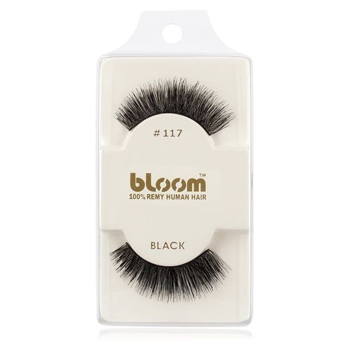 Natural pestañas postizas fabricadas con cabello natural No. 117 (Black) 1 cm - Bloom - Modalova