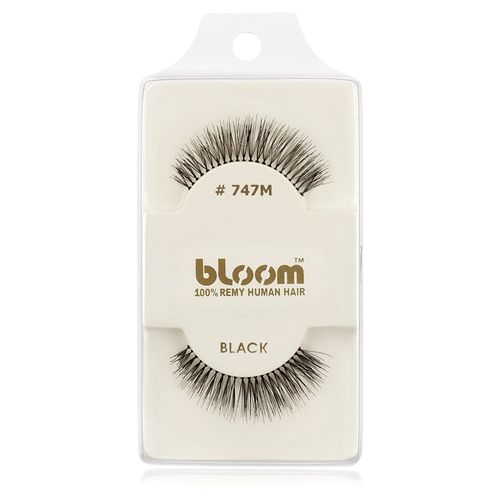 Natural pestañas postizas fabricadas con cabello natural No. 747M (Black) 1 cm - Bloom - Modalova