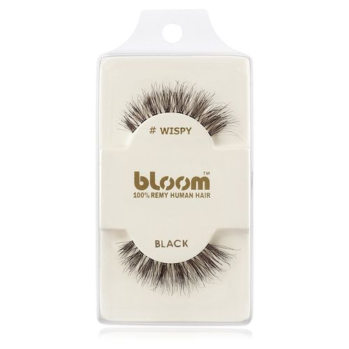 Natural pestañas postizas fabricadas con cabello natural (Wispy, Black) 1 cm - Bloom - Modalova