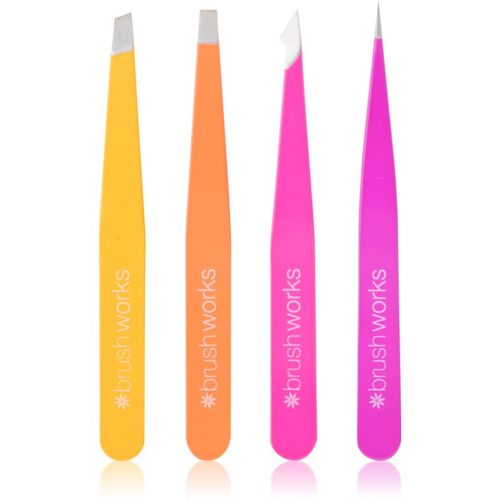 Combination Tweezer Set lote de pinzas de cejas tipo Brights 4 ud - Brushworks - Modalova