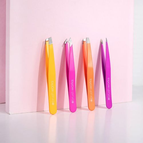 Combination Tweezer Set lote de pinzas de cejas tipo Brights 4 ud - Brushworks - Modalova