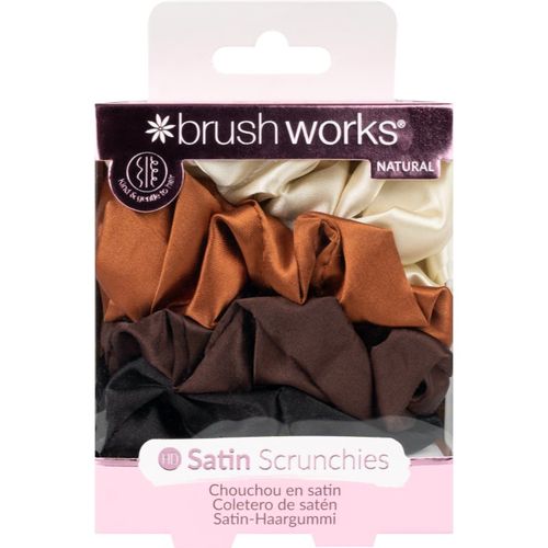 Satin Scrunchies Natural gomas para cabello - Brushworks - Modalova