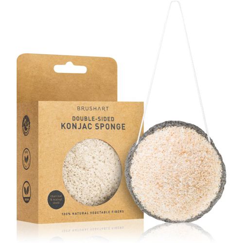 Home Salon Double-sided konjac sponge esponja exfoliante suave Charcoal & Walnut 6 g - BrushArt - Modalova