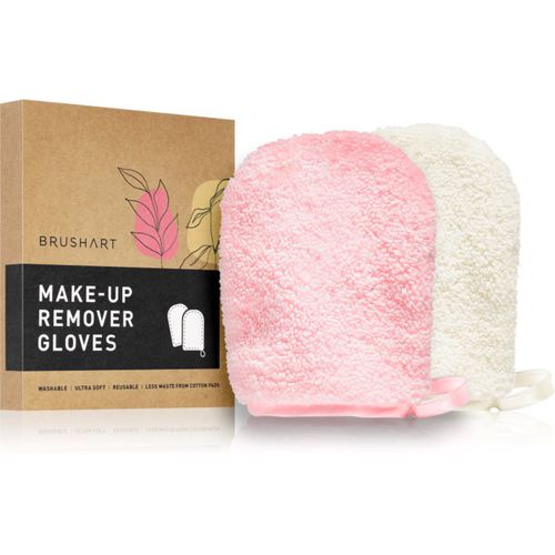 Home Salon Make-up remover gloves guante desmaquillante PINK, CREAM 2 ud - BrushArt - Modalova