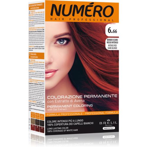 Permanent Coloring tinte de pelo tono 6.66 Intense Red Dark Blonde 125 ml - Brelil Professional - Modalova