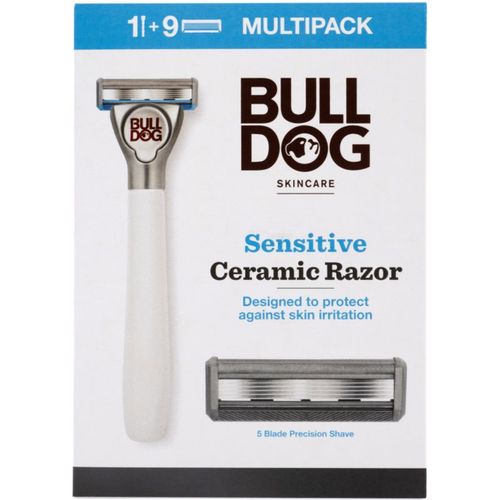 Sensitive Ceramic Razor maquinilla de afeitar + láminas de recambio 9 uds - Bulldog - Modalova
