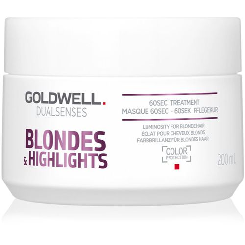 Dualsenses Blondes & Highlights mascarilla regeneradora neutralizante para tonos amarillos 200 ml - Goldwell - Modalova