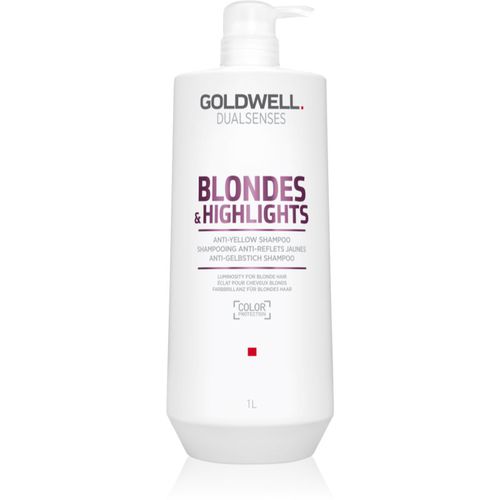 Dualsenses Blondes & Highlights champú para cabello rubio neutralizante para tonos amarillos 1000 ml - Goldwell - Modalova