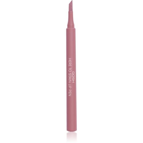 Here To Stain Lip Pen delineador de labios con efecto de larga duración tono 008 Ruby Stain 1 ml - GOSH COPENHAGEN - Modalova