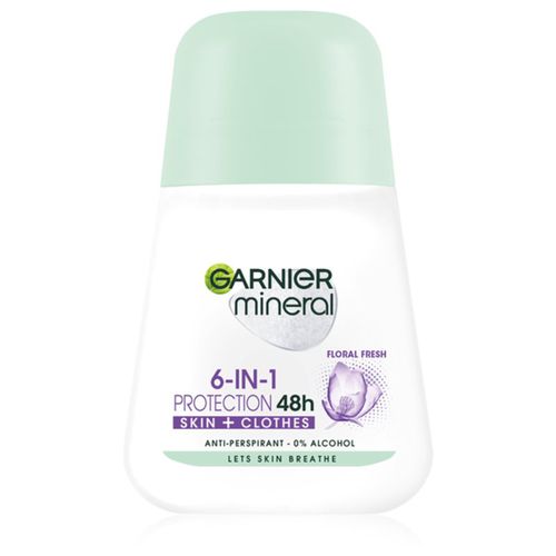 Mineral 5 Protection Antitranspirant-Deoroller 48 Std. (Floral Fresh) 50 ml - Garnier - Modalova