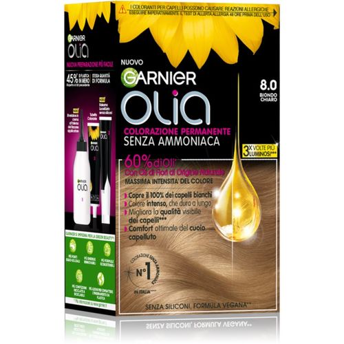 Olia tinte permanente para cabello tono 8.0 Biondo Chiaro 1 ud - Garnier - Modalova