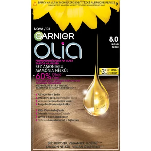 Olia Big Kit tinte permanente para cabello tono 8.0 Blond 1 ud - Garnier - Modalova