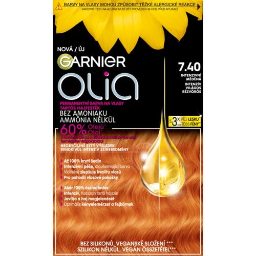 Olia Big Kit tinte permanente para cabello tono 7.40 Intense Copper 1 ud - Garnier - Modalova