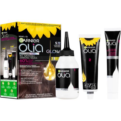 Olia Big Kit tinte permanente para cabello tono 5.12 Iridescent Brown 1 ud - Garnier - Modalova