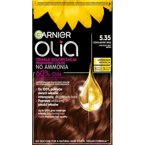 Olia Big Kit tinte permanente para cabello tono 5.35 Chocolate Light Brown 1 ud - Garnier - Modalova