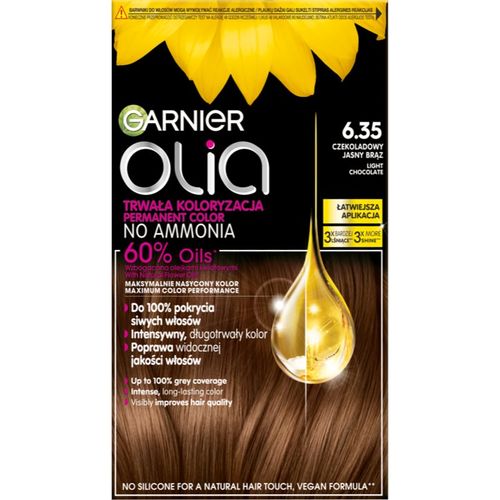 Olia Big Kit tinte permanente para cabello tono 6.35 Light Chocolate 1 ud - Garnier - Modalova