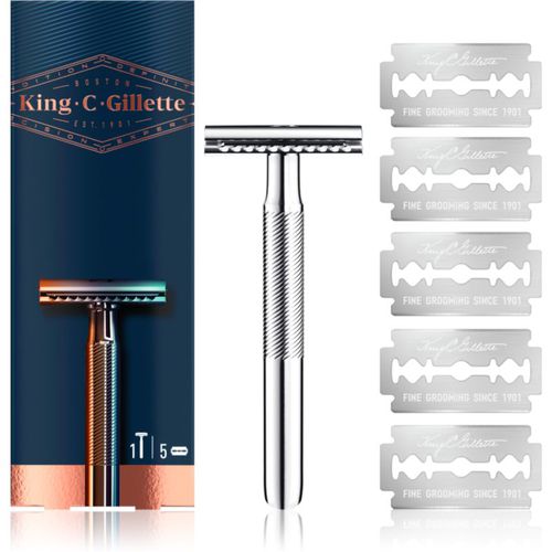 King C. Double Edge maquinilla de afeitar + cuchillas de afeitar 5 unidades 1 ud - Gillette - Modalova