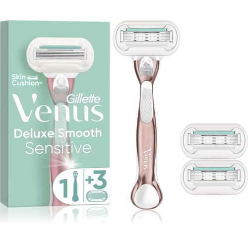 Venus Deluxe Smooth Sensitive maquinilla de afeitar + láminas de recambio RoseGold 3 ud - Gillette - Modalova