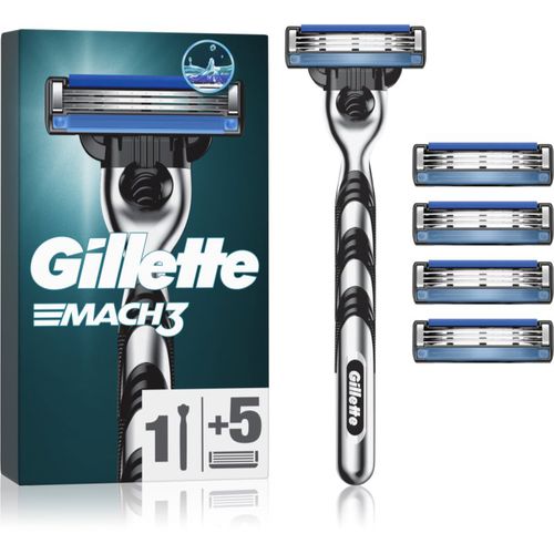 Mach3 maquinilla de afeitar + láminas de recambio 5 ud - Gillette - Modalova