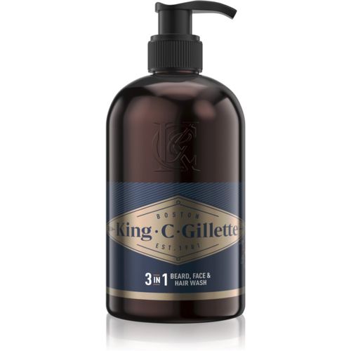 King C. Beard & Face Wash shampoo per barba 350 ml - Gillette - Modalova