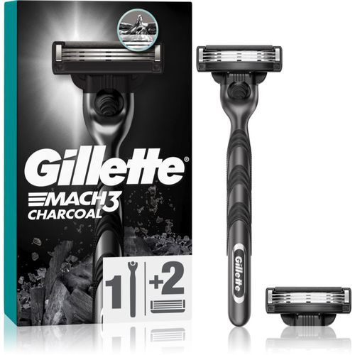 Mach3 Charcoal maquinilla de afeitar + láminas de recambio 2 ud - Gillette - Modalova