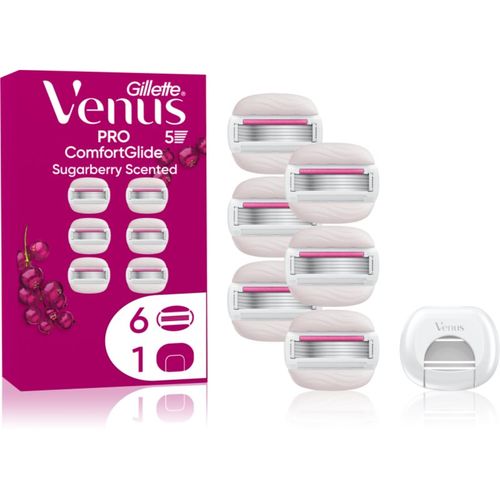 Venus PRO ComfortGlide Sugarberry recambios de cuchillas + cubierta protectora 6 ud - Gillette - Modalova