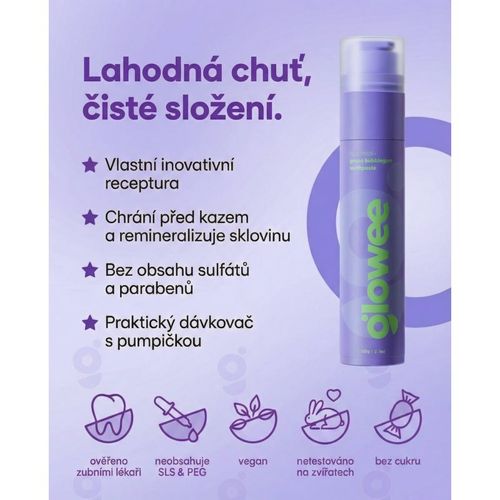 Grape Bubblegum pasta de dientes blanqueadora Grape Bubblegum 60 g - Glowee - Modalova