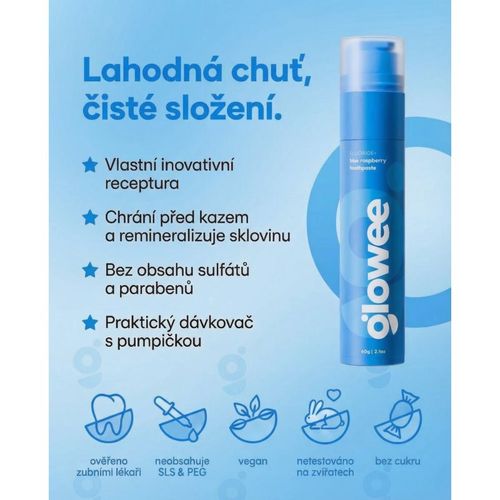 Blue Raspberry pasta de dientes blanqueadora Blue Raspberry 60 g - Glowee - Modalova