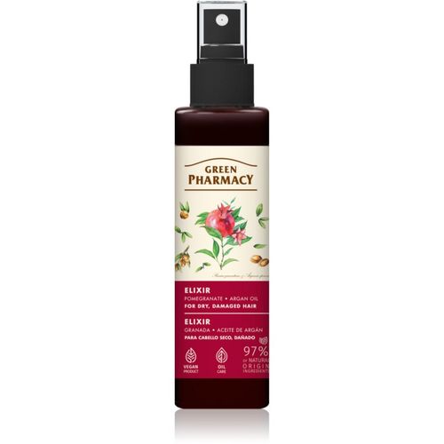 Argan Oil & Pomegranate Elixir elixir sin aclarado para cabello dañado y frágil 150 ml - Green Pharmacy - Modalova