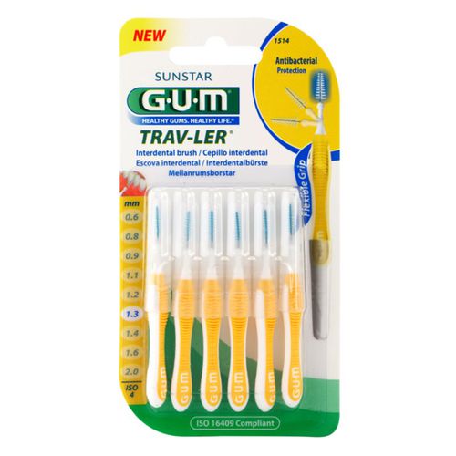 Trav-Ler Interdental cepillos interdentales 1,3 mm 6 ud - G.U.M - Modalova