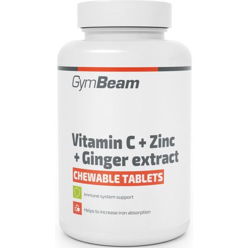 Vitamin C + Zinc + Ginger Extract Kautabletten zur Unterstützung des Immunsystems, für schönes Haar, feste Nägel, tolle Haut und gesunde Zähne - GymBeam - Modalova