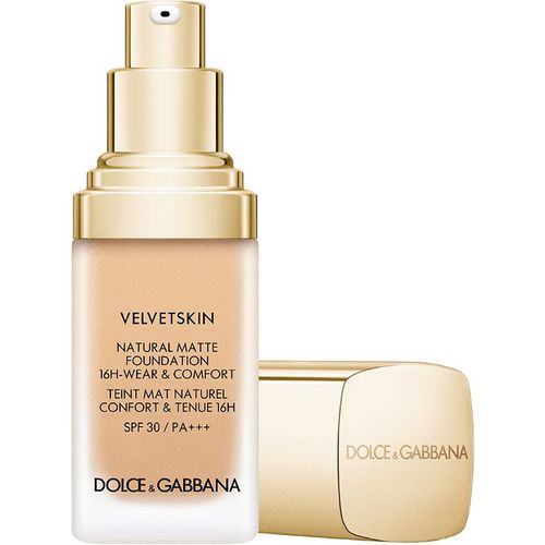 Velvetskin Natural Matte Foundation fondotinta opacizzante lunga tenuta SPF 30 colore CAMEO 335 30 ml - Dolce&Gabbana - Modalova