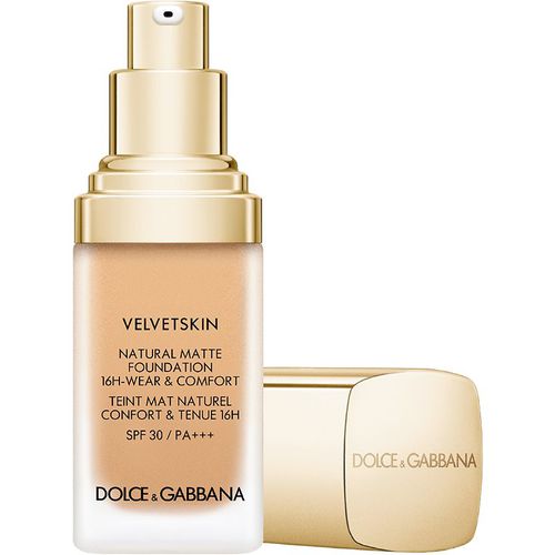 Velvetskin Natural Matte Foundation fondotinta opacizzante lunga tenuta SPF 30 colore DESERT 340 30 ml - Dolce&Gabbana - Modalova