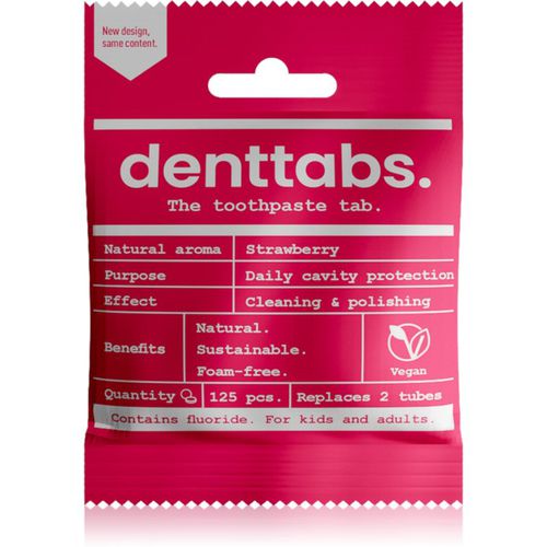 Brush Teeth Tablets Kids with Fluoride dentifricio al fluoro in compresse per bambini Strawberry 125 comp - Denttabs - Modalova