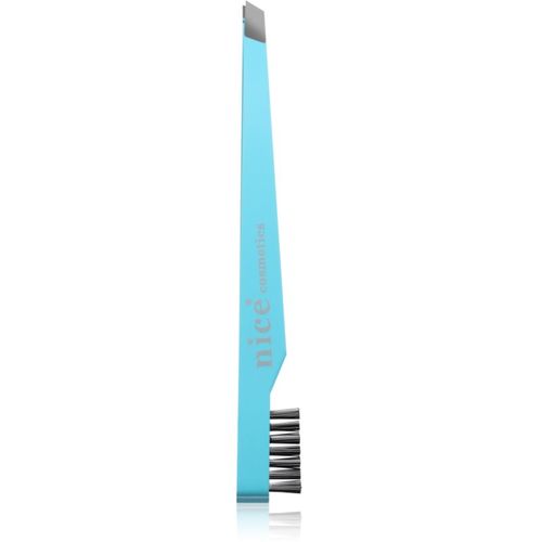 Accessories pinzas con punta inclinada con cepillo Turquoise 1 ud - Diva & Nice Cosmetics - Modalova