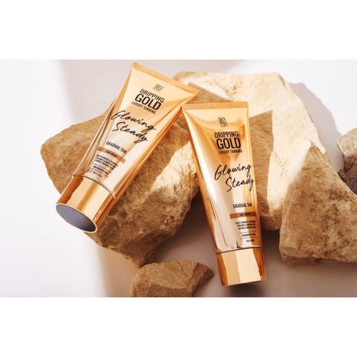 Glowing Steady crema autobronceadora de bronceado gradual Light - Medium 200 ml - Dripping Gold - Modalova