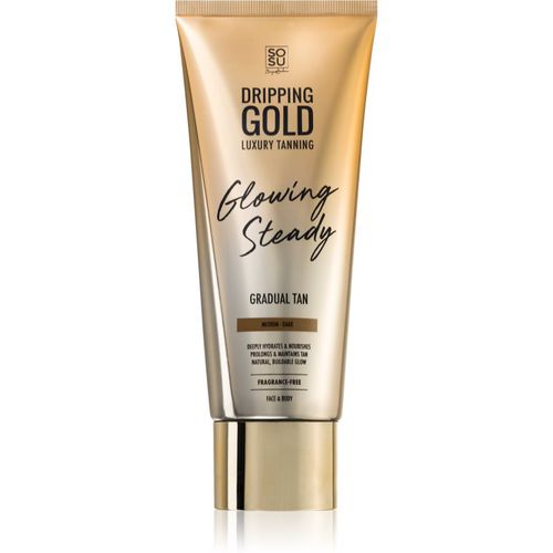 Glowing Steady crema autoabbronzante per un'abbronzatura graduale Medium - Dark 200 ml - Dripping Gold - Modalova