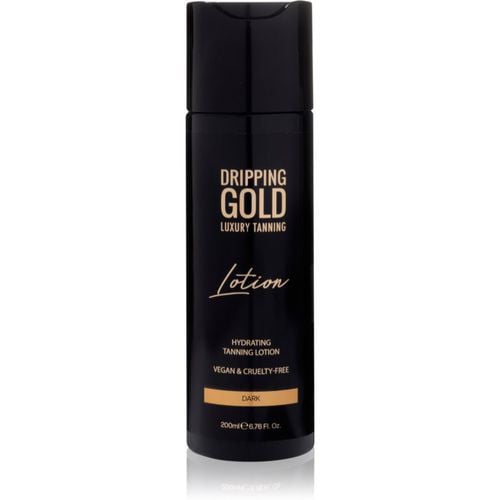 Luxury Tanning Lotion latte autoabbronzante idratante per abbronzatura intensa colore Dark 200 ml - Dripping Gold - Modalova