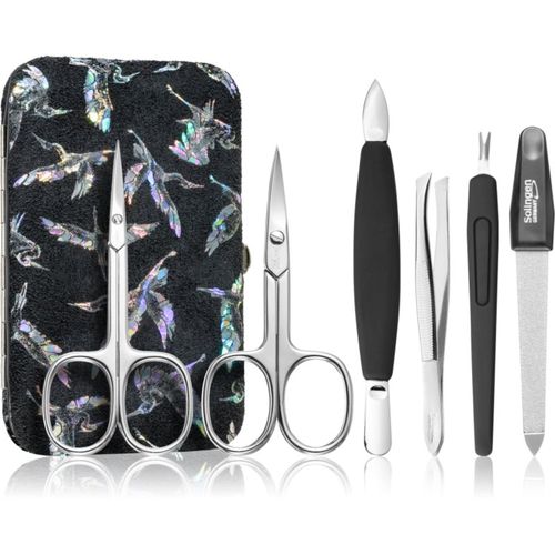 Premium Line Solingen 126 set de manicura + estuche Silver Birds - DuKaS - Modalova