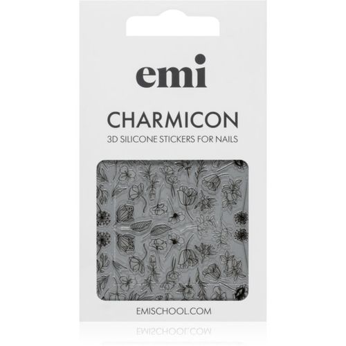 Charmicon Black Flowers pegatinas para las uñas 3D #176 1 ud - emi - Modalova