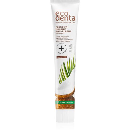 Certified Organic Anti-plaque pasta de dientes antiplaca y pro-encías sanas con aceite de coco 75 ml - Ecodenta - Modalova