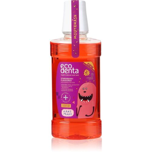 Super + enjuague bucal con efecto refrescante para niños sabor Strawberry 250 ml - Ecodenta - Modalova