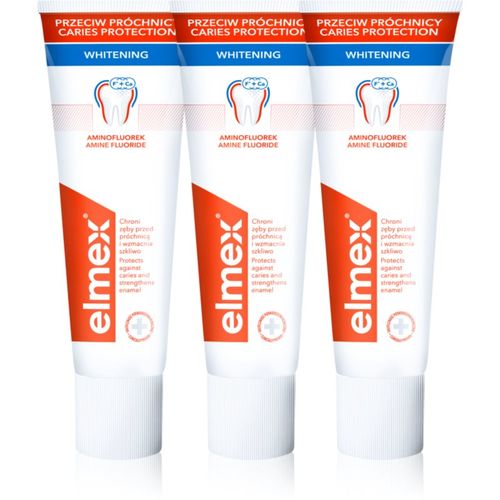 Caries Protection Gentle White pasta de dientes blanqueadora con fluoruro 3x75 ml - Elmex - Modalova
