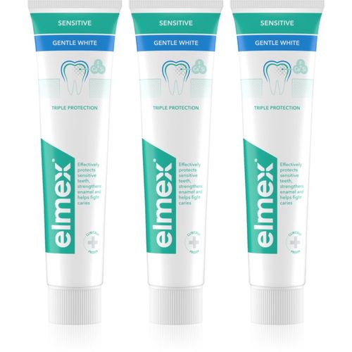 Sensitive Protection Gentle White pasta para dientes naturalmente más blancos 3x75 ml - Elmex - Modalova