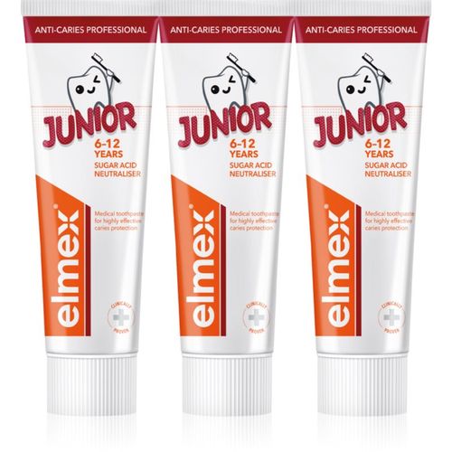 Anti-Caries Professional Junior pasta de dientes para niños 3x75 ml - Elmex - Modalova
