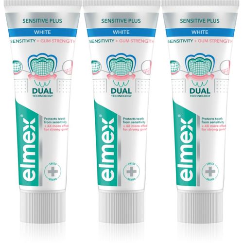 Sensitivity + Gum Strenght Whitening pasta de dientes para dientes sensibles 3x75 ml - Elmex - Modalova