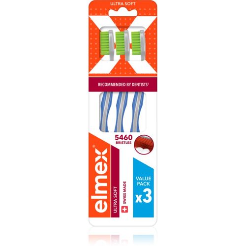 Swiss Made cepillo de dientes ultra-suave Yellow + Blue + White 3 ud - Elmex - Modalova