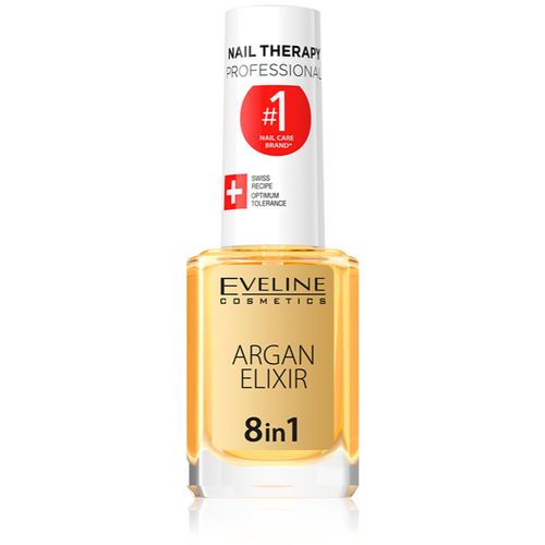 Nail Therapy Argan Therapy 8 in 1 elixir regenerador para uñas y cutículas 12 ml - Eveline Cosmetics - Modalova