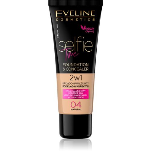 Selfie Time base de maquillaje y corrector 2 en 1 tono 04 Natural 30 ml - Eveline Cosmetics - Modalova