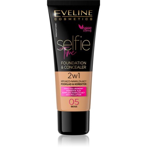 Selfie Time base de maquillaje y corrector 2 en 1 tono 05 Beige 30 ml - Eveline Cosmetics - Modalova